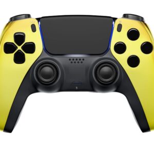 MODDEDZONE Wireless Controller for PS5 with Exclusive and Unique Designs Compatible with PlayStation 5 and PC - The Ideal Christmas Gift for Gaming Enthusiasts - Expertly Crafted in USA(Chrome Gold)