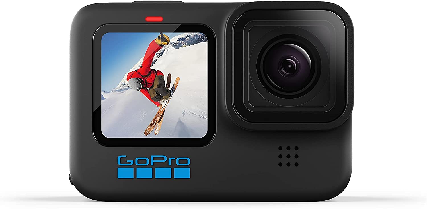 Pixel Hub GoPro HERO10 Hero 10 Camcorder Black - Extreme Bundle Includes: Sandisk Ultra 64GB microSD, 2X Extra Batteries, Charger, Underwater Housing, Selfie Stick, Gripster, Carry Case and More