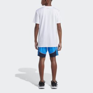 adidas Boys' AEROREADY Elastic Waistband Basketball Creator Short, Blue Rush, X-Large (18/20)