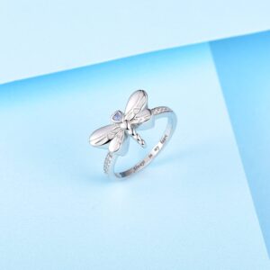 Sterling Silver Dragonfly Urn Ring Always in My Heart Women Ring Animal Memorial Keepsake Cremation Ash Jewelry for Loss of a Loved One