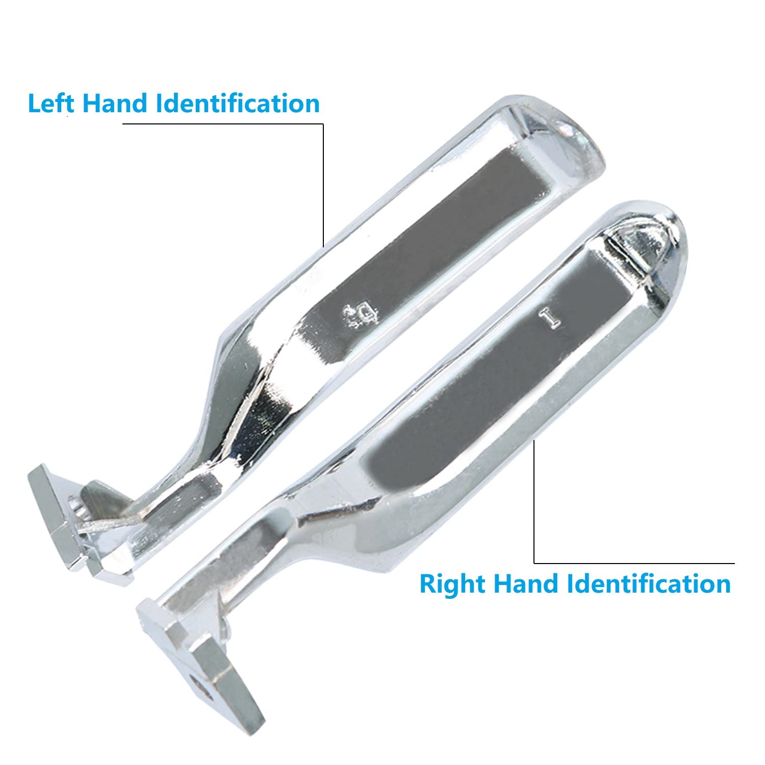 VKVXCLON Interior Door Handle All Metal Handle Compatible with Ford Bronco F150 F250 F350 F53 F59 F800 1987-1996 Front Rear Left and Right Side Replaces# 77178 E7TZ-1522601-A (Silver)