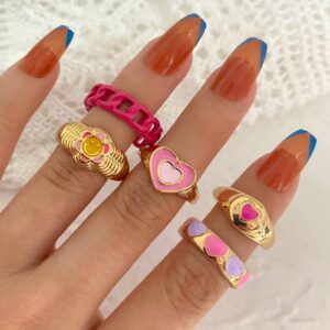 choice of all Boho Rings for Teen Girls Stackable Rings Vintage Kunckle Rings Cute Rings Set for Women Christmas Gifts for Teens