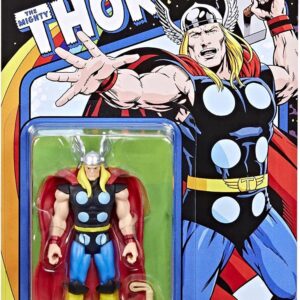 Marvel Hasbro Legends Series 3.75-inch Retro 375 Collection Thor Action Figure Toy,1 Accessory