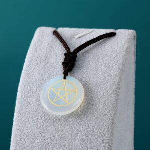 Pentagram Necklace, Pentacle Necklace, Pentagram Necklace, Wiccan, Pagan, Wiccan Jewelry(Opa)