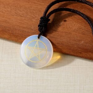 Pentagram Necklace, Pentacle Necklace, Pentagram Necklace, Wiccan, Pagan, Wiccan Jewelry(Opa)