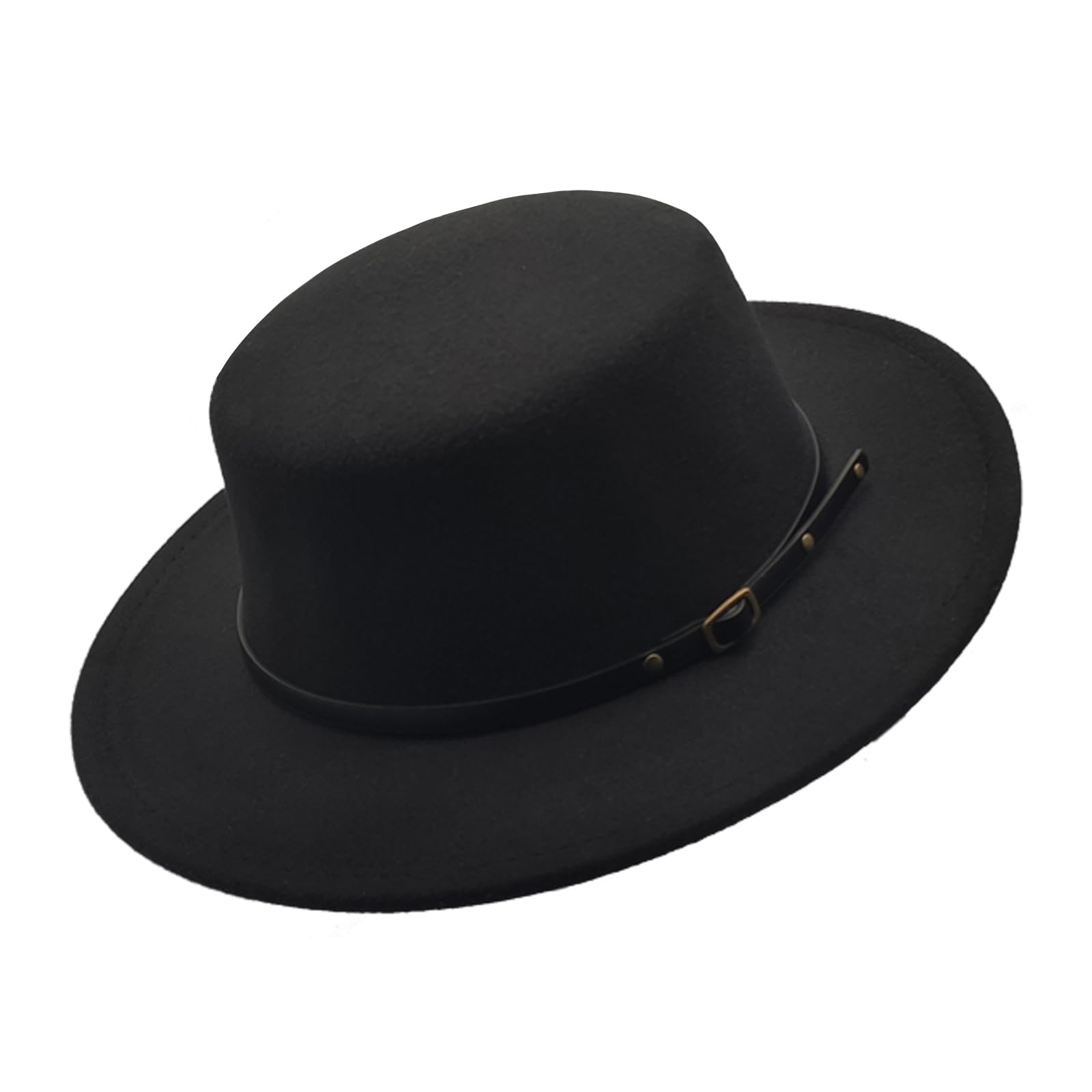 Willheoy Fedora Hats for Women Flat Top Hat for Men Pork Pie Hat Wide Brim Church Hat Boater Trilby Cap