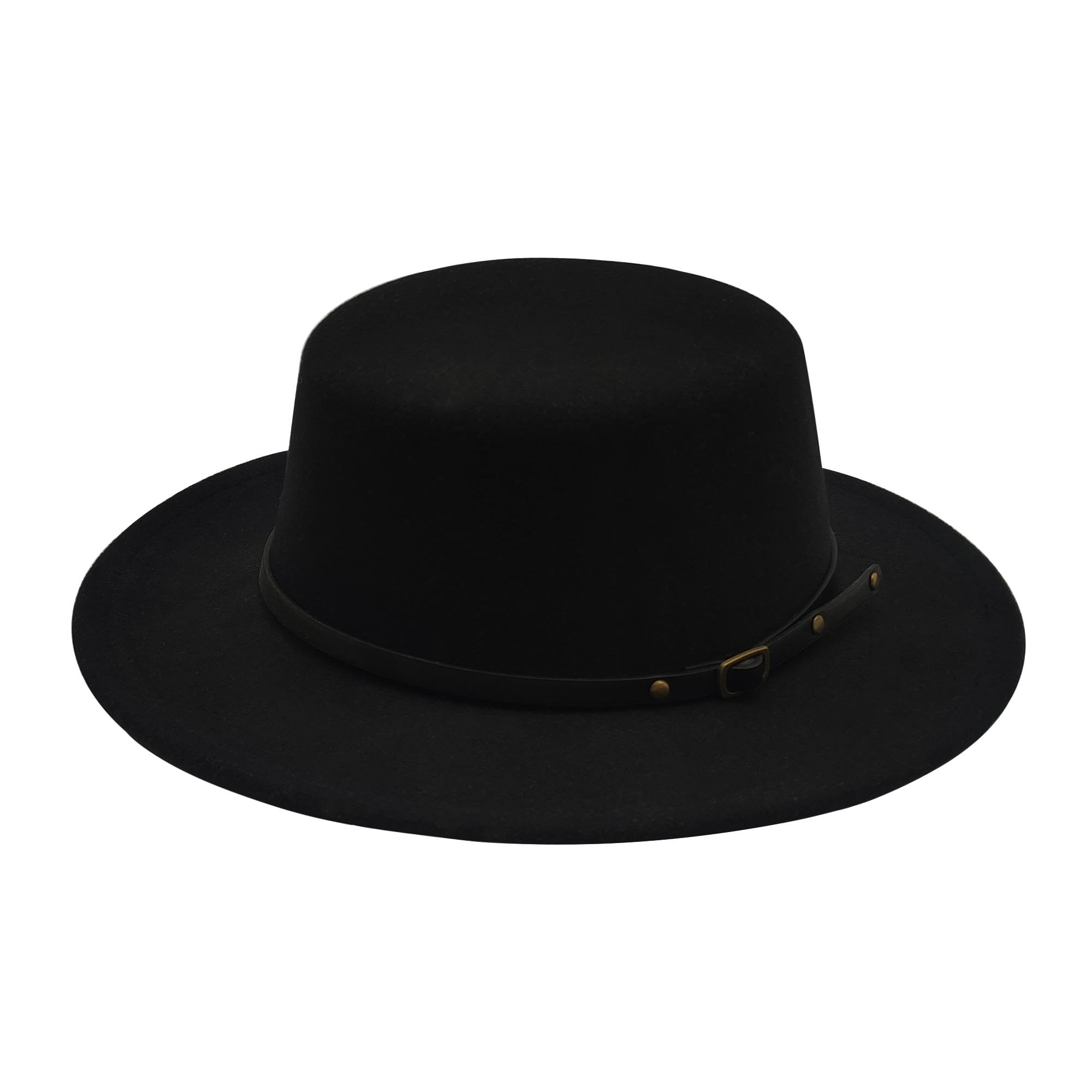 Willheoy Fedora Hats for Women Flat Top Hat for Men Pork Pie Hat Wide Brim Church Hat Boater Trilby Cap