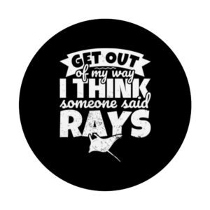 Ray for Stingray Lovers Sea Batoidea - Get out of my way PopSockets Swappable PopGrip