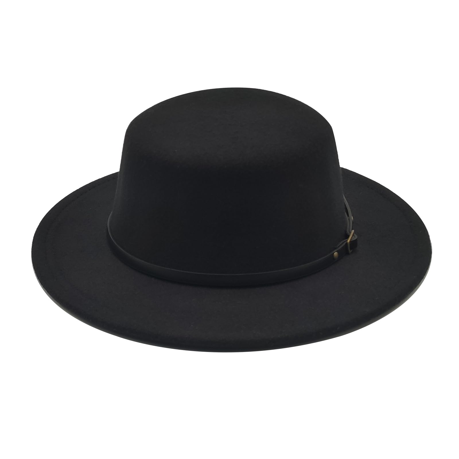 Willheoy Fedora Hats for Women Flat Top Hat for Men Pork Pie Hat Wide Brim Church Hat Boater Trilby Cap