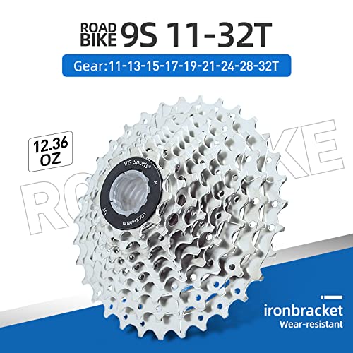 VG SPORTS 9 Speed Cassette 11-25T/11-32T/11-36T/11-40T Bicycle Cassette Fit for Mountain Bike/Road Bike Cassette Compatible with Shimano Sram