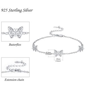 Palpitate Butterfly Bracelet Celtic knot Bracelet Sterling Silver Bracelets for Women Irish Celtic Jewelry Good Luck Jewelry Gifts