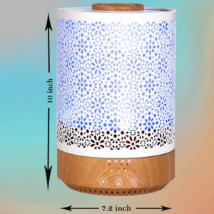 BlueHills 2500 ML Humidifier with Essential Oil Diffuser Combo Aroma Home Décor Design for Large Bed Bath Kids Baby Living Rooms Big Capacity LED Lights Scent Ultrasonic Cool Mist Wood Grain F006