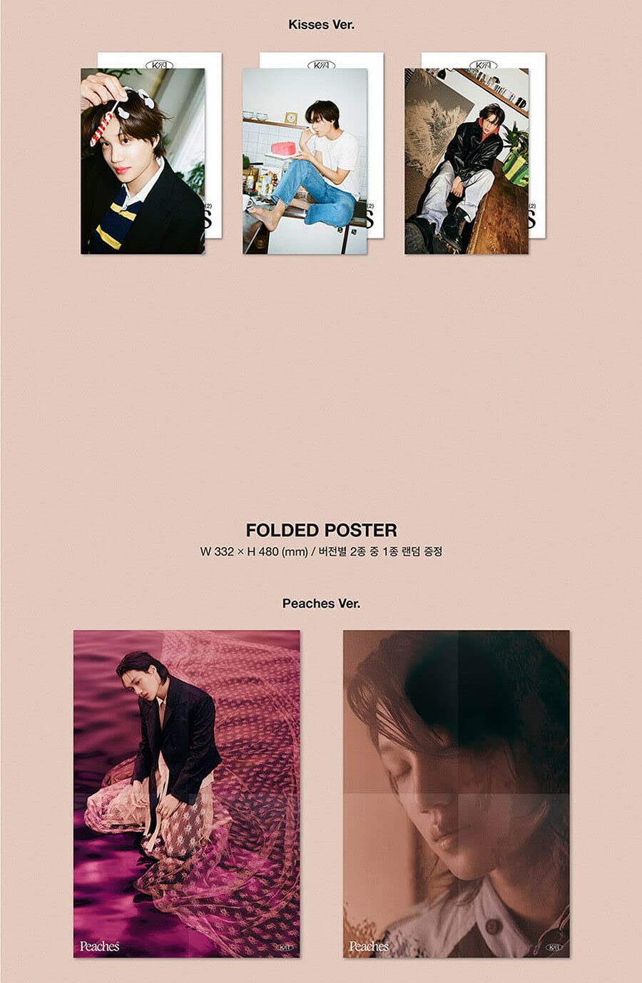 Thaivee EXO KAI [ PEACHES ] 2nd Mini Album (PHOTO BOOK PEACHES Ver.) CD+72p Photo Book+Memory Film(Peaches Ver ONLY)+ETC+2 EXO STORE GIFT CARD