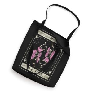 Fairycore Aesthetic Fairy Skeleton Tarot Card The Fool Tote Bag