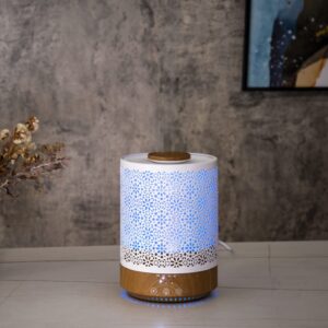 BlueHills 2500 ML Humidifier with Essential Oil Diffuser Combo Aroma Home Décor Design for Large Bed Bath Kids Baby Living Rooms Big Capacity LED Lights Scent Ultrasonic Cool Mist Wood Grain F006