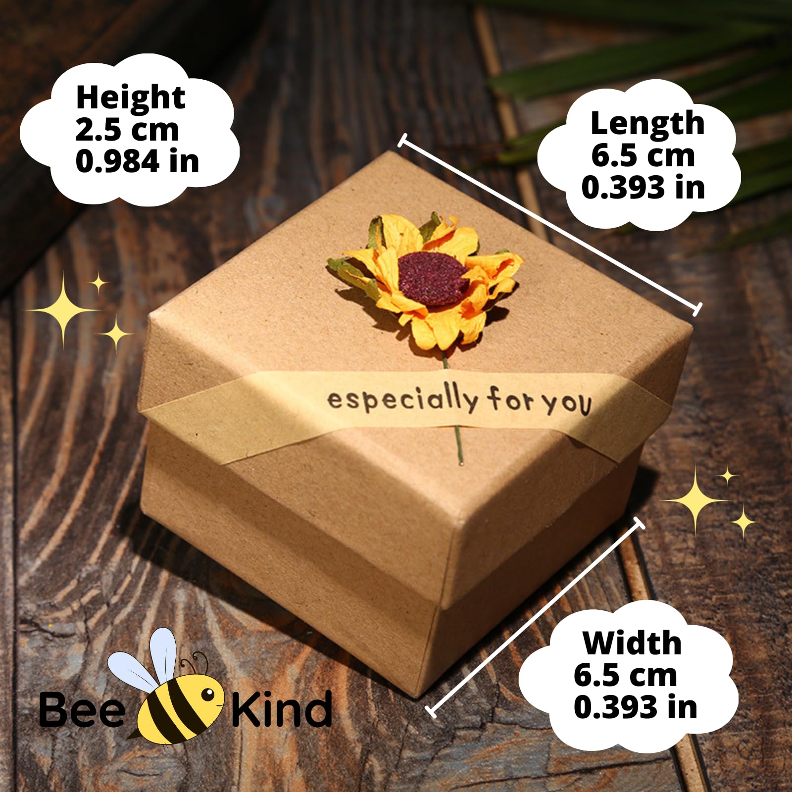 Bee Kind The Original You Are My Sunshine Sunflower Necklace for Girls - A Sunflower Locket Necklace Made With Stainless Steel and 18K Gold Plating comes with Personalized Gift with Box for Women