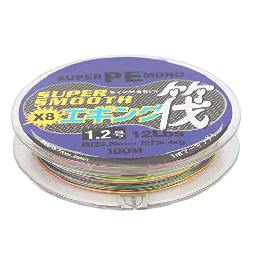 Fishing Line, High Strength PE Fishing Wire Strong Water Cutting Standard Line Diameter Long Service Life Soft for Fishing(1.2)