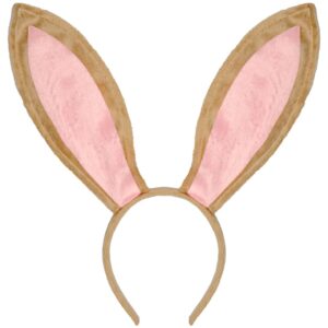 Funcredible Brown Bunny Ears - Bunny Ears Headbands - Bendable Bunny Ears - Bunny Rabbit Cosplay Costume Accessories for Kids and Adult