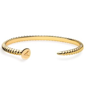 mevecco gold initial nail cuff bracelets 18k gold plated handmade cute cuff bangle dainty letters bracelets for women jewelry gift(a)