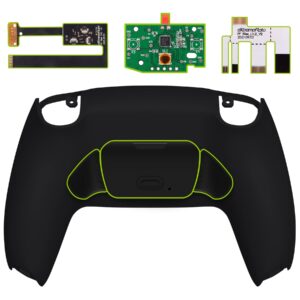 extremerate black back paddles programable rise 2.0 remap kit for ps5 controller bdm-010 020, upgrade board & redesigned back shell & back buttons attachment for ps5 controller - without controller