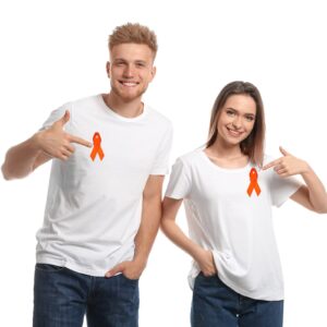 150 Pieces Orange Ribbon Satin Pins Awareness Pins Leukemia Lymphoma Cerebral Cancer Awareness Pins Orange Brooch with Safety Pins for Women Man Charity Public Social Event