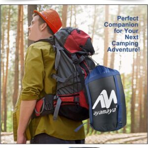 Sleeping Bags for Adults, AYAMAYA Backpacking Sleeping Bag Lightweight Compact Wearable Sleeping Bags with Arm Holes,2 Double Person Camping Gear for Cold Weather Hiking Family 3 Season