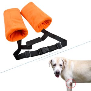 yuyuso dog elbow protector fleece elbow sleeves with cotton pad for dogs prevent injury (large)