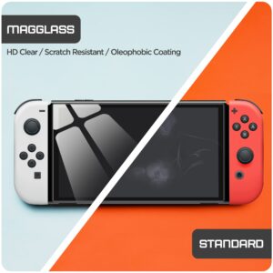 magglass Screen Protector Compatible with Nintendo Switch OLED (2021) UHD Tempered Glass Guard