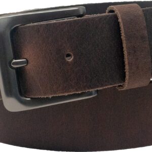 Ashford Ridge Made in England 38mm Full Hide Real Leather Belt - Soft Vintage Brown Medium