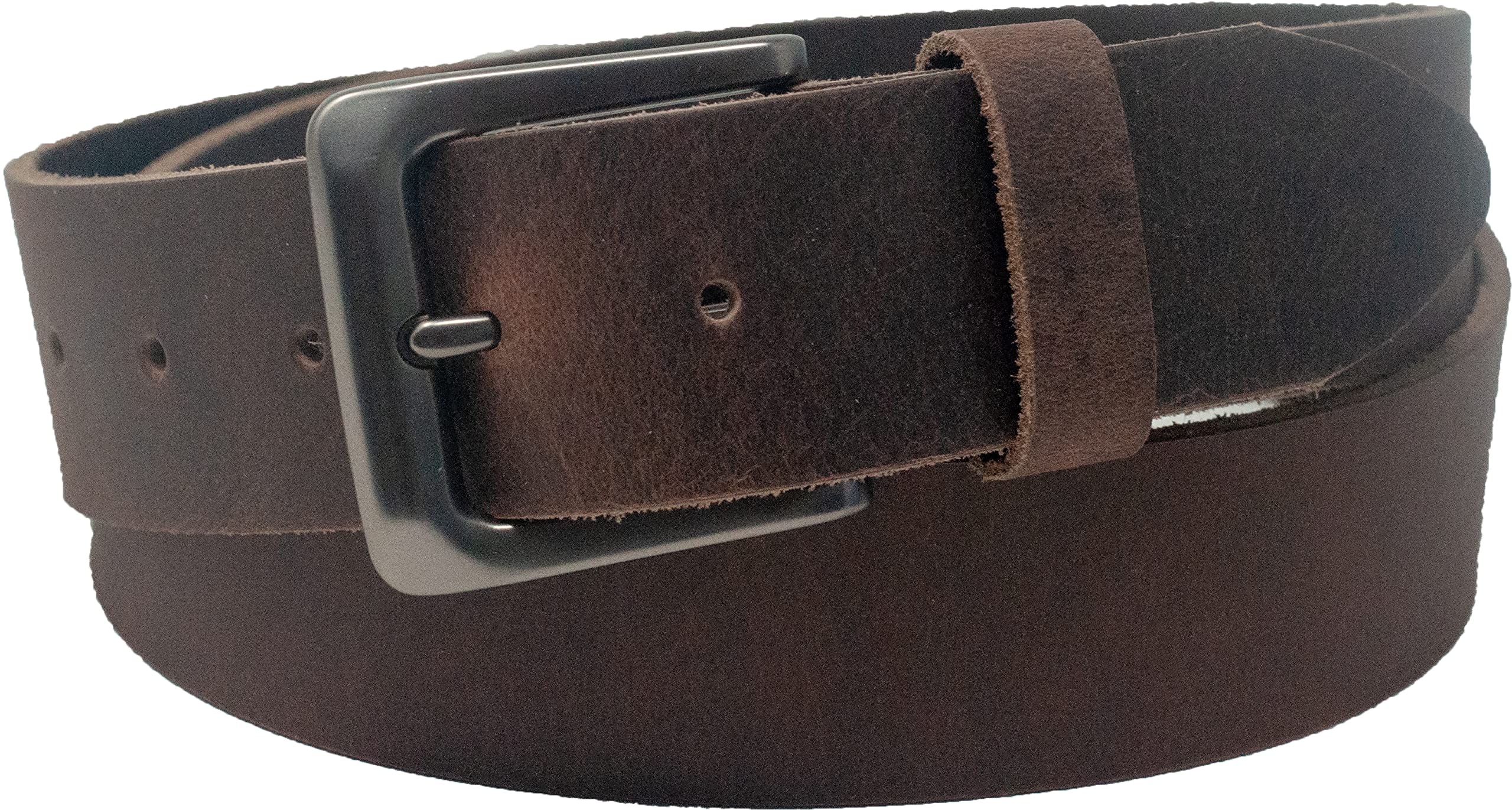 Ashford Ridge Made in England 38mm Full Hide Real Leather Belt - Soft Vintage Brown Medium