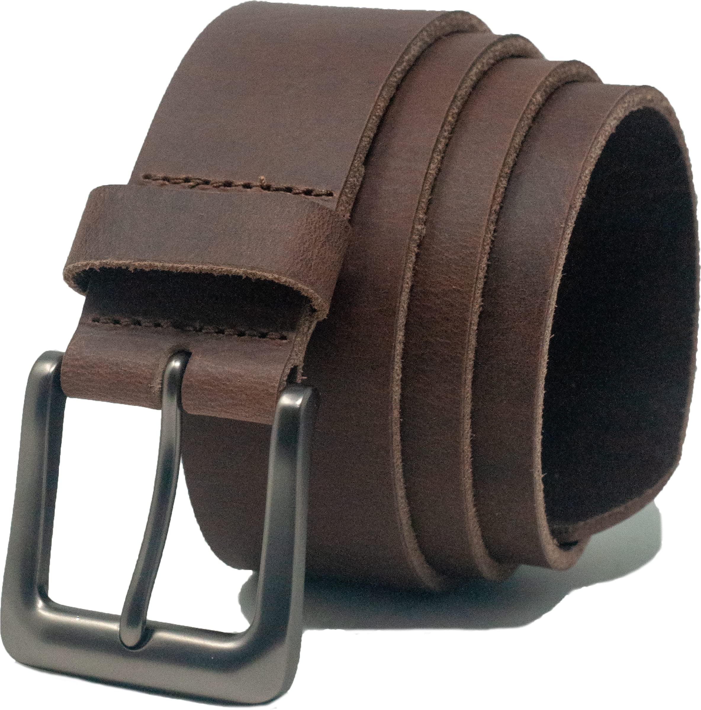 Ashford Ridge Made in England 38mm Full Hide Real Leather Belt - Soft Vintage Brown Medium