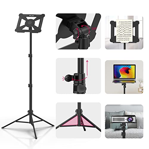 ULANZI Projector Tripod Stand, VIJIM LT01 Foldable Laptop Tripod Music Stand Multifunctional DJ Racks 360° Horizontally Adjustment 23.6" to 59" for Computer Book Music Notes Sound Media DJ Equipment