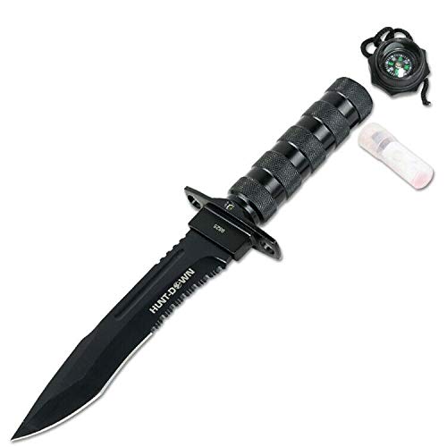 12" Hunting Survival Fixed Blade Knives Knife Camping Fire Starter Kit Hard S