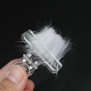 WellieSTR 20PCS (63mm) Clear Fly Tying CDC Feather Clips Dubbing Clip Hackle Holding Tools Fly Fishing Accessories