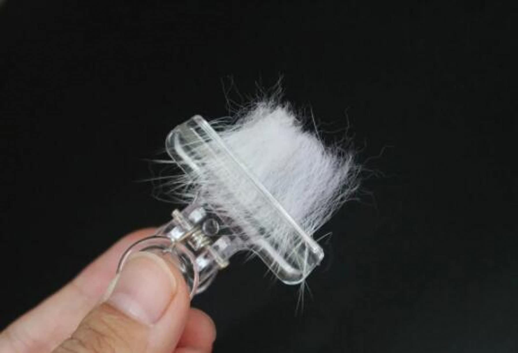 WellieSTR 20PCS (63mm) Clear Fly Tying CDC Feather Clips Dubbing Clip Hackle Holding Tools Fly Fishing Accessories