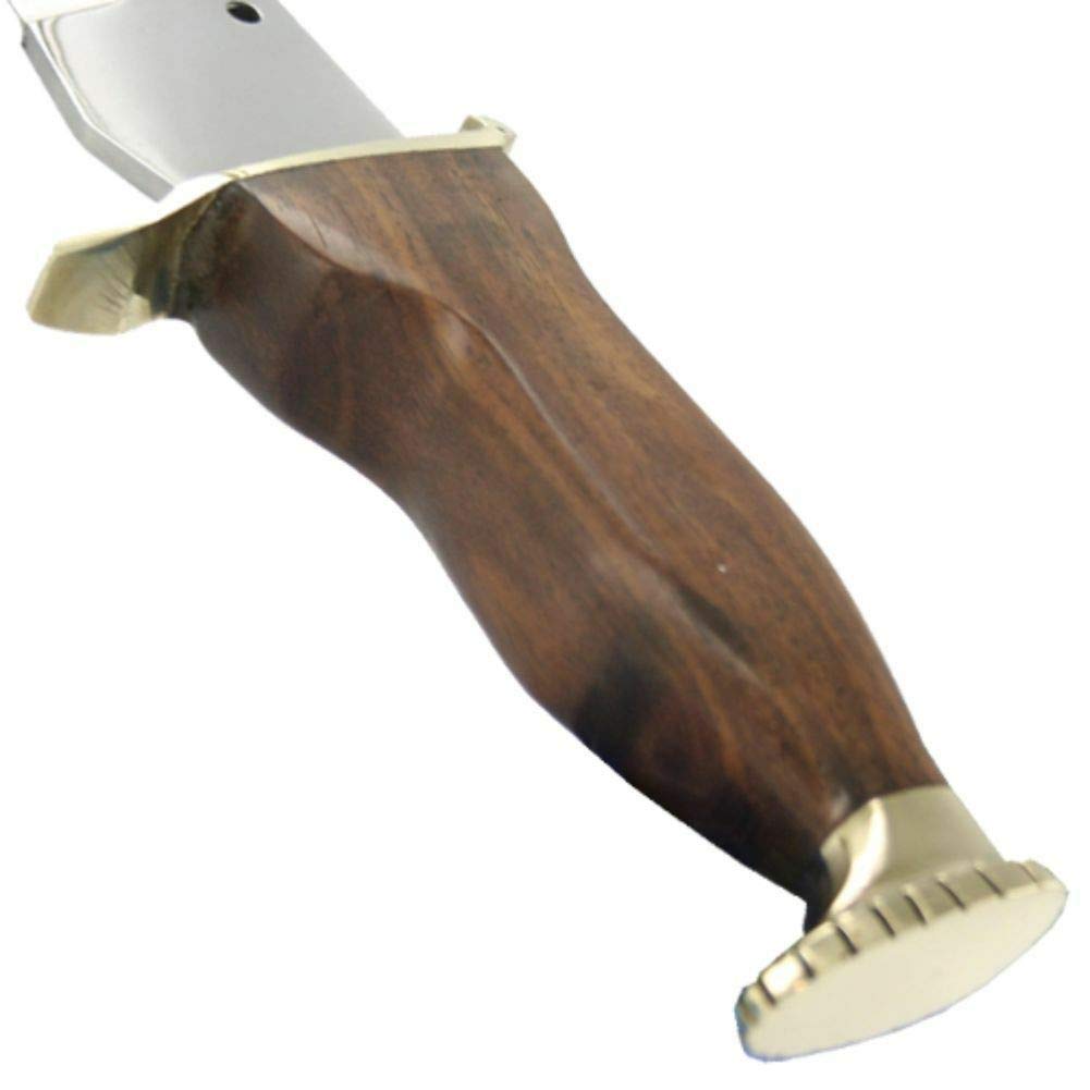 Crocodile Hunter Wood Big Bad Fixed Blade Sawback Survival Knife- Brass Details