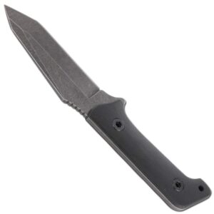 S.S. Fixed Knives Dark Tanto Fixed Blade Outdoor Full Tang Hunting Camping Stainless Steel Survival Knife