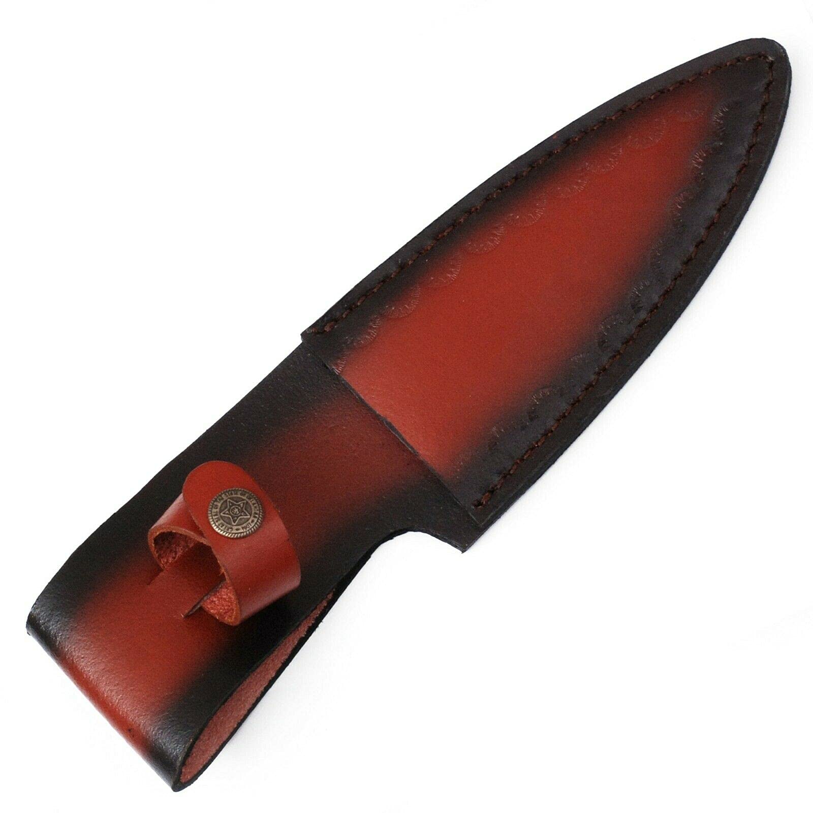 Bear Claw Carbon Steel Fixed Blade Outdoor Hunting Survival Knife With Leather Sheath