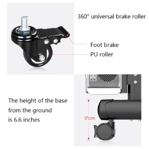 XIANGGUI 1983 Monitor Arms Single Monitor Mobile Cart 17"-32" Floor-Standing Monitor Stand LCD TV Stand Height-Adjustable Monitor Mount Stand with Keyboard and Host Bracket with Swivel, Tilt