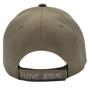 Altis Apparel Jesus - Christian Religious Baseball Cap - Adult Hat (Jesus Key Khaki)