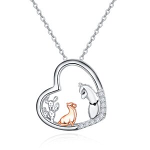 tangpoet llama gifts sterling silver alpaca llama necklace mother daughter llama pendant jewelry for women