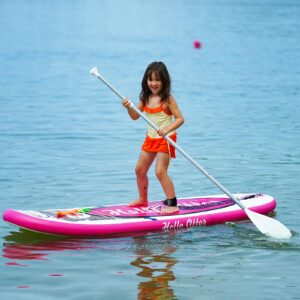 Tuxedo Sailor Inflatable Paddle Boards 7'8"×30"×4" SUP Kids Stand Up Paddle Board Ultra Light with Fins, Adj Paddle, Leash, 10L Dry Bag, Pump, Backpack