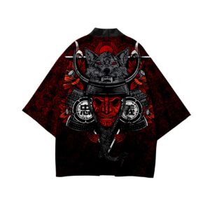 DOSLAVIDA Men's Japanese Kimono Jacket Set Stylish Open Front Coat With Shorts Chinese Style Printed Cardigan Suits