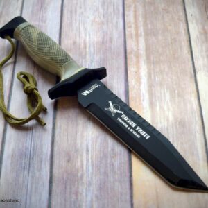 S.S. Fixed Knives 12 Inch Overall Mtech First Recon Hunting Stainless Steel Survival Fixed Blade Knife With Nylon Fiber Sheath