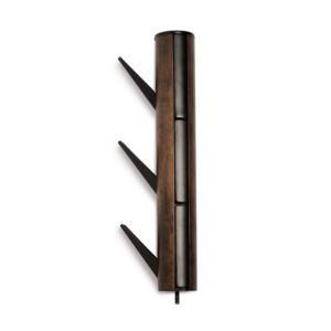 Umbra Flapper Coat Rack, Clothing Hanger, Umbrella Holder, and Hat Organizer, Great for Entryway, Black/Walnut (320361-048)