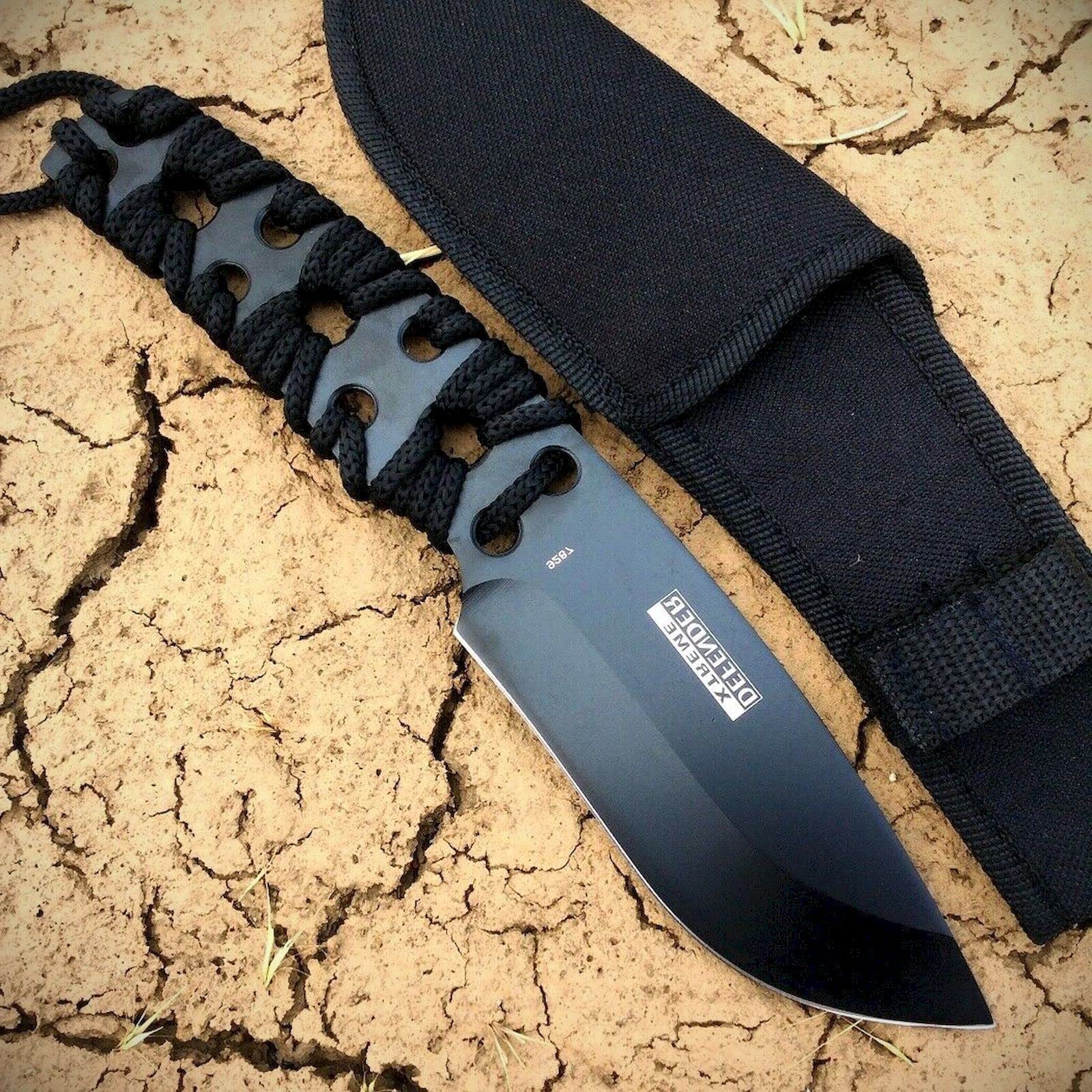 S.S. Fixed Knives 10 inches Wild Hunting Survival Fixed Blade Knife Straight Camping Outdoor Knives Sharp Tactical