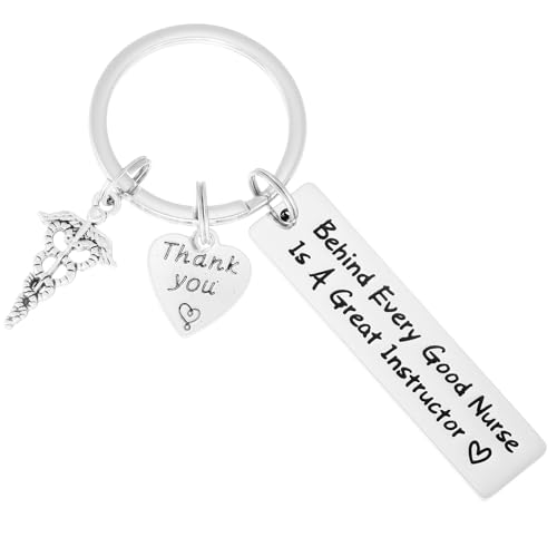 Kivosliviz Nurse Preceptor Keychain Gifts for Women Men Male Nurse Teacher Gifts Nursing Clinical Instructor Appreciation Best Nurse Professor Jewelry Clinical Instructor Keychain