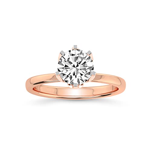 FRIENDLY DIAMONDS 1 Ct - 5 Ct IGI Certified Lab Grown Diamond Ring | 14K Or 18K White, Yellow Or Rose Gold | Blooming Petal Secret Halo Ring Valentine's Day Gift For Her | FG-VS1-VS2 Quality, 1.10 ct,