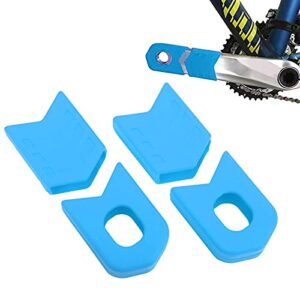 01 02 015 Bicycle Crank Arm Protector Cover, Safe Durable Wear‑Resistant Silicone 4pcs Bike Crankset Protective Caps Practical for Road Bike for Bicycle(Blue)