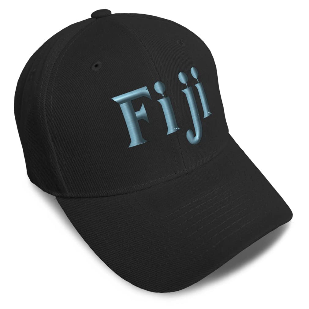 Baseball Cap Fiji Love Acrylic Dad Hats for Men & Women Black